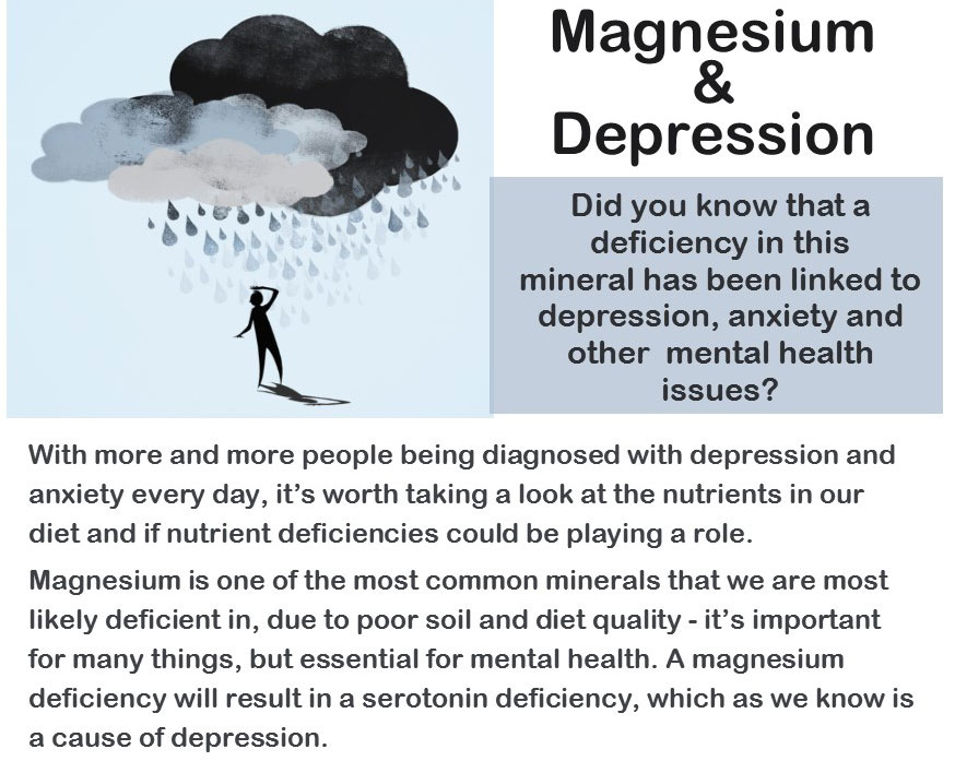 Magnesium and anxiety and depression Depression and Anxiety